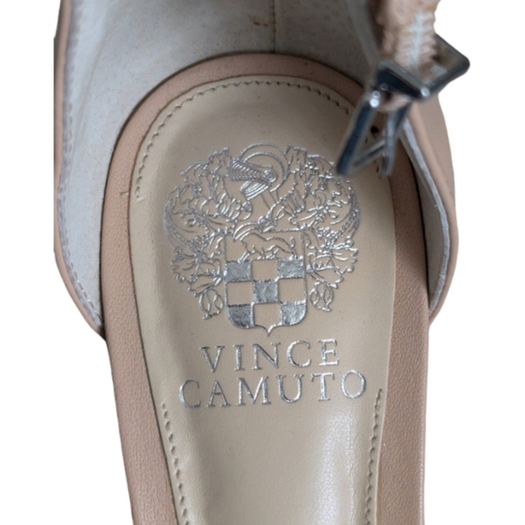 Vince Camuto Margry Nude Block Heel Sandals Size 10 - Picture 7 of 9